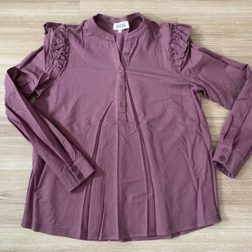 LISTICLE WOMEN'S DECORATIVE LONG SLEEVE SHIRT TOP